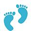 Small icon image of baby feet